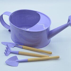 Pastel Purple Watering Can With Tools